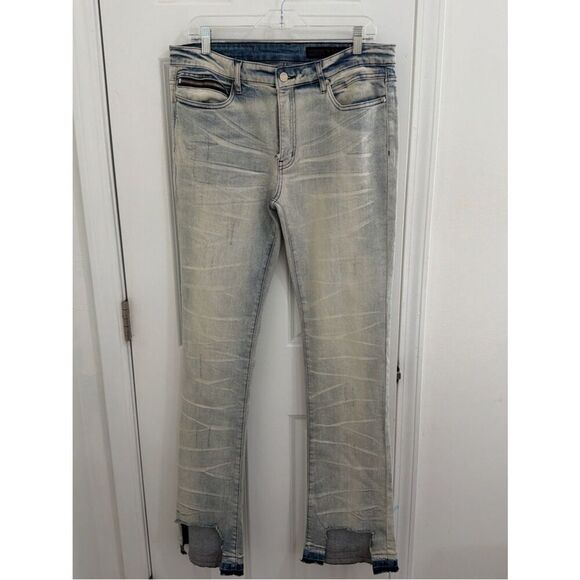 Rockstar Original Other - Men’s Bootcut Washed Light Blue Jeans Size 46